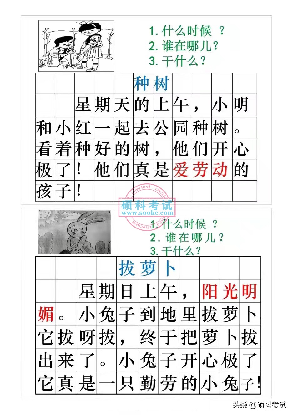看图写句子小学一年级(一年级语文《看图写字》15篇练习 范文及讲解