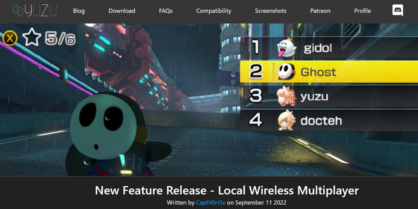 Nintendo Switch emulator Yuzu now supports local wireless online
