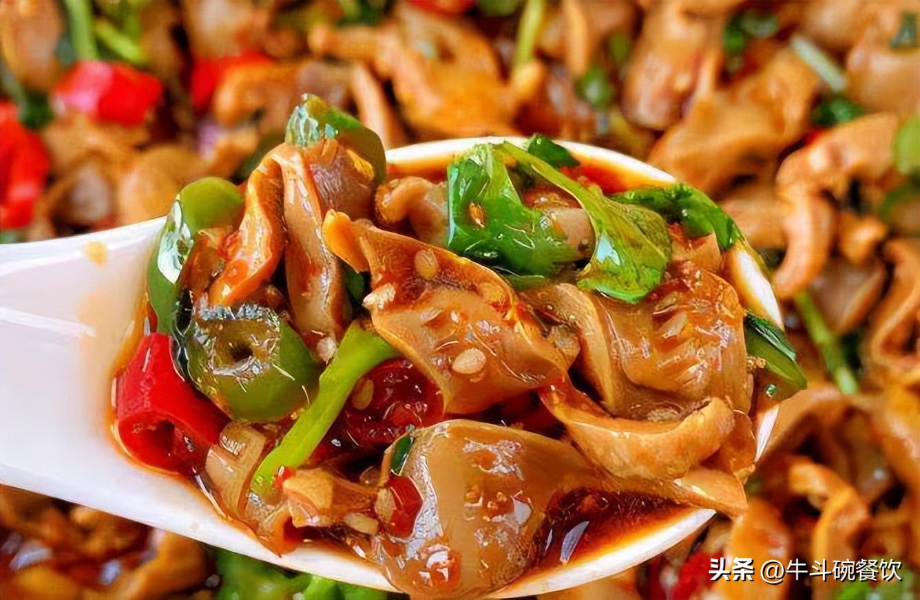 Cold and sour chicken gizzard appetizer iNEWS