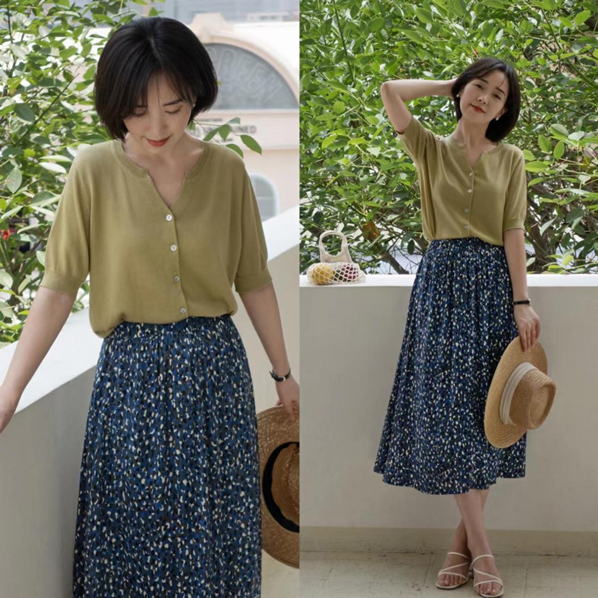 What's more elegant to wear under a "knitted sweater"?It is