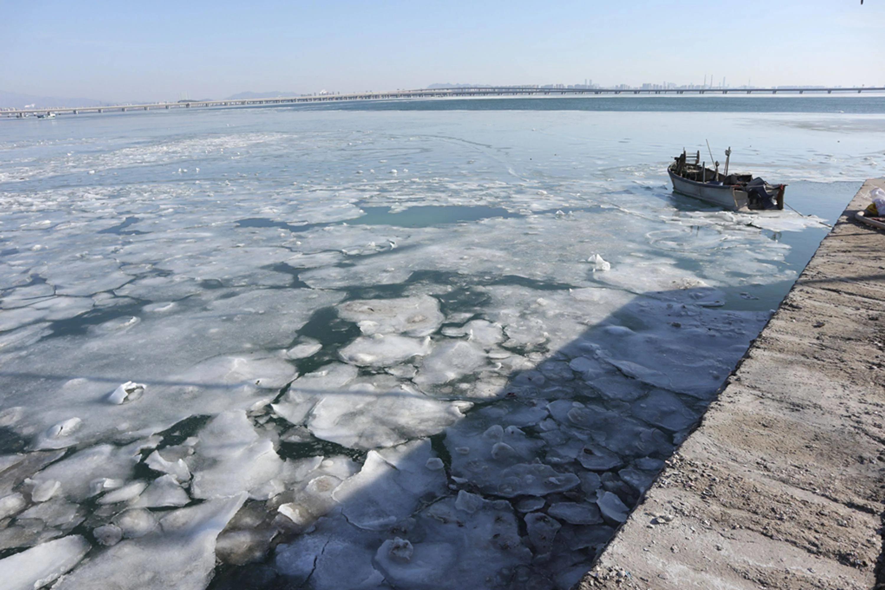 Can sea ice desalination be used to alleviate the water shortage