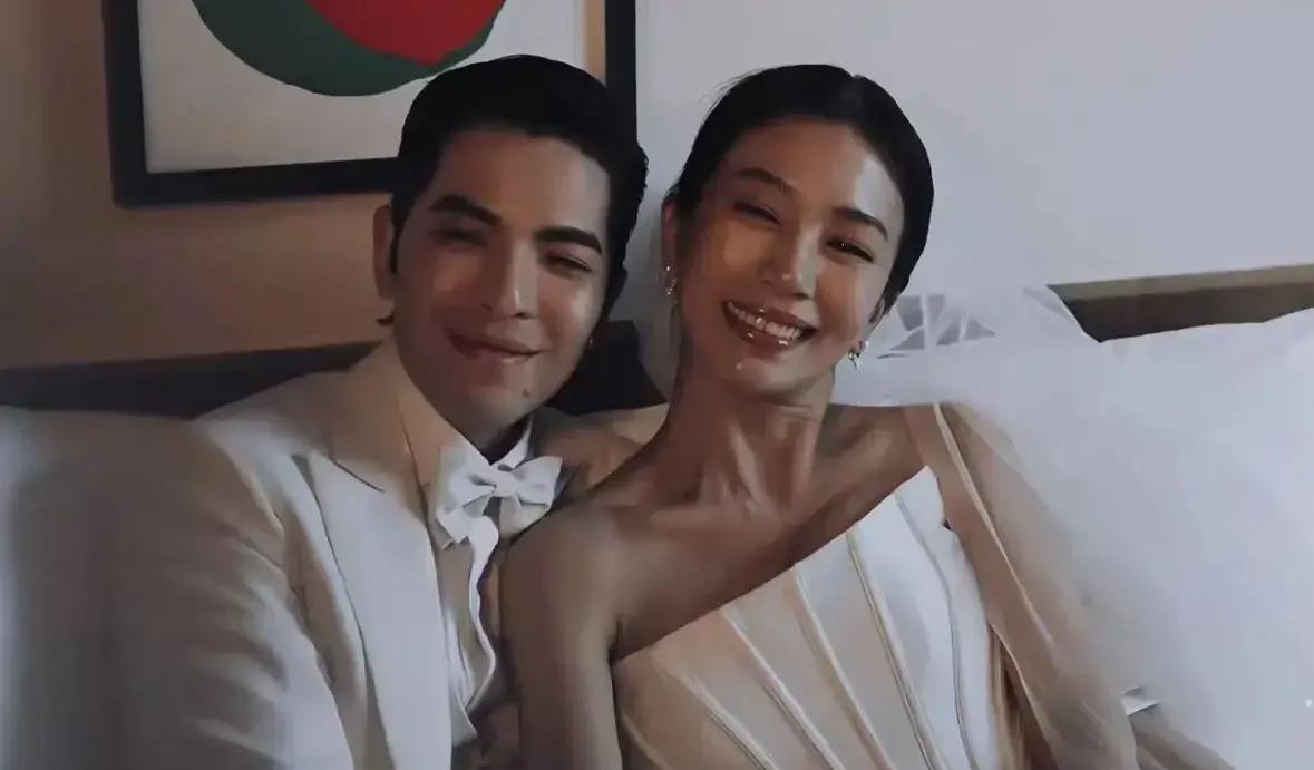 On the wedding day of Jam Hsiao and his 51-year-old bride, Youhui Lin ...