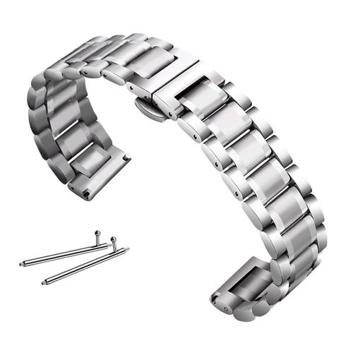 What is the name of the steel needle connected to the watch strap