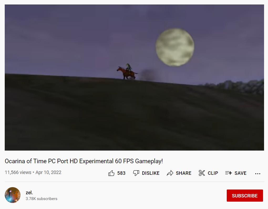 The Legend Of Zelda: Ocarina Of Time' PC port now supports 60FPS