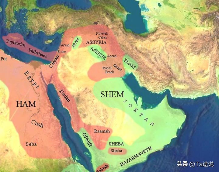 Semites Map The Semites and the