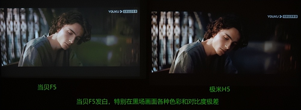 Real machine comparison: Compared with XGIMI H5, the picture quality ...