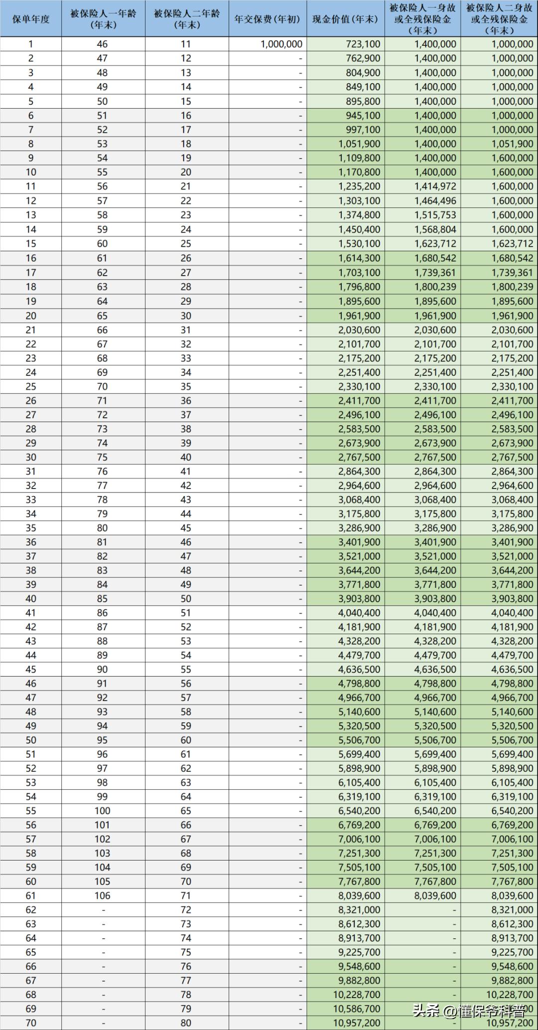 What is the use of the second policyholder and the double insured in