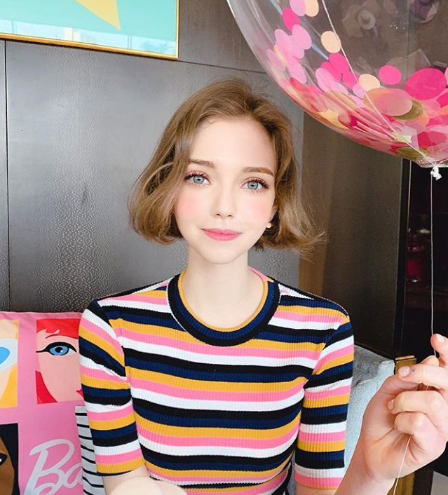 The 21-year-old German model became popular all over Asia with her 