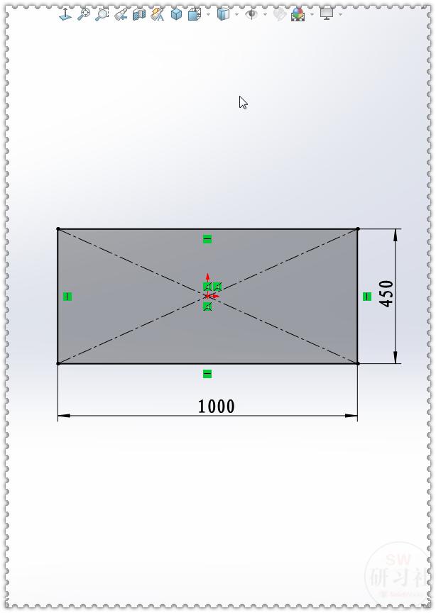 SolidWorks uses angle iron to draw a small cart, the rotation direction