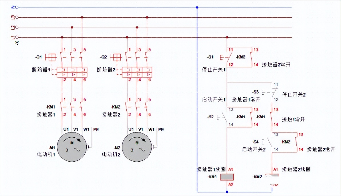 One Minute To Learn The Motor Forward And Reverse Circuit The Motor Starts In Sequence And Stops 7761