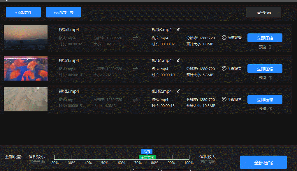 What video compression assistants are there?These two can also customize the compression volume