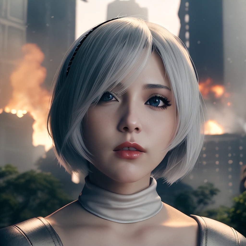 Stable Diffusion AI drawing, Ms. Nier Automata 2B - iNEWS