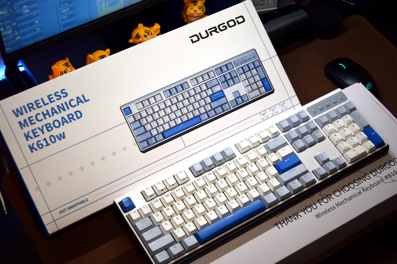 Charged twice a year, this wireless mechanical keyboard has incredible