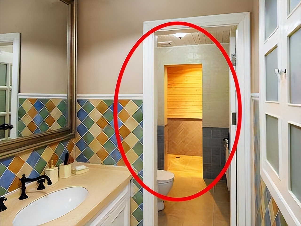 Is the door open or closed when the bathroom is not in use?Most people