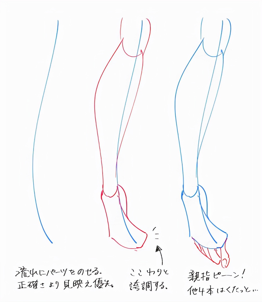 画好脚部有魅力的重点是拇指 教你画出有魅力的正面和侧面脚部 头条汇