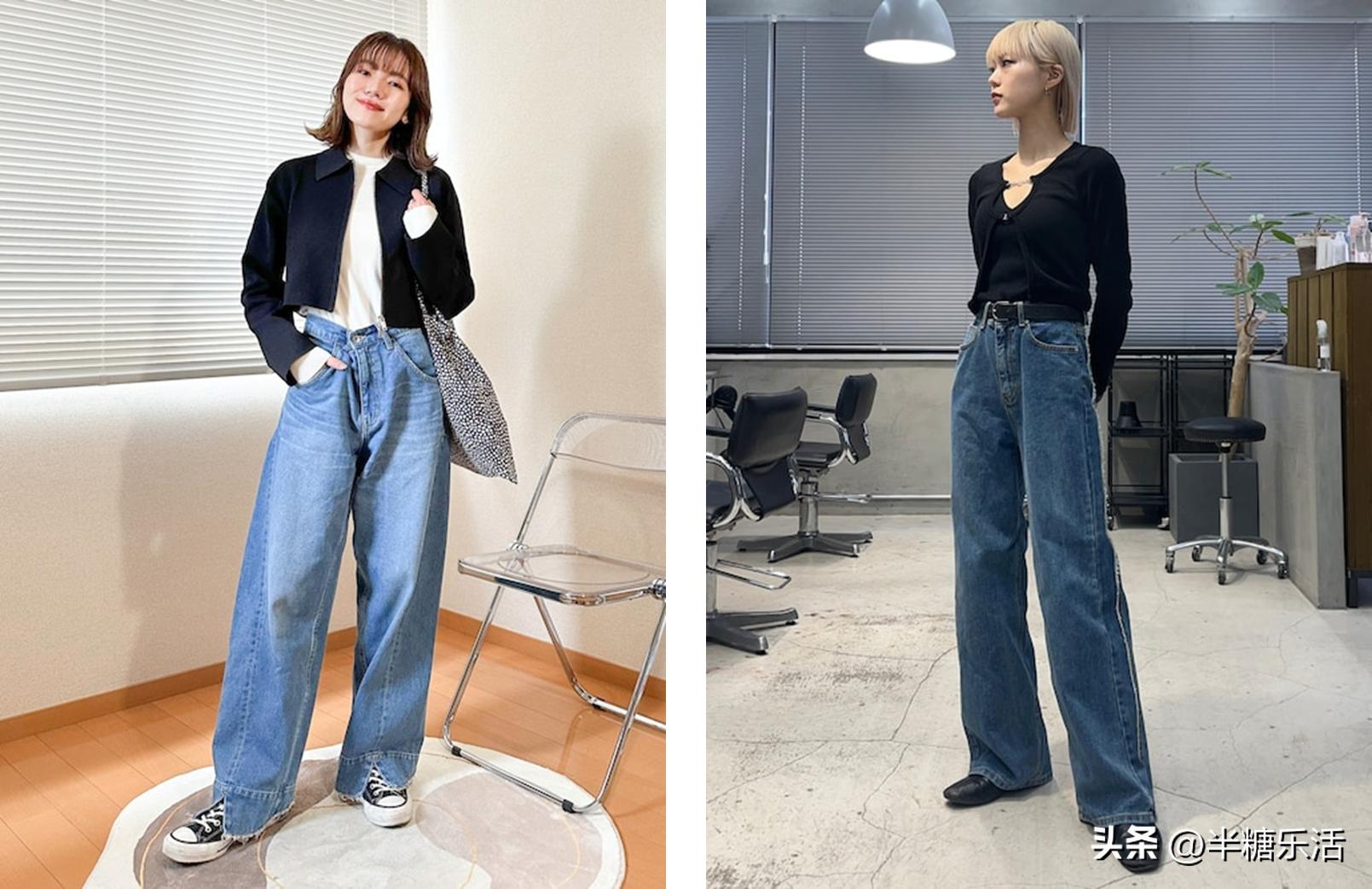 The perfect match of black top + blue denim, fashionable and unruly iNEWS