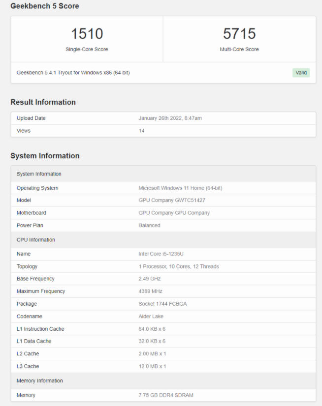 10 cores and 12 threads!Intel i5-1235U performance exposure, huge ...