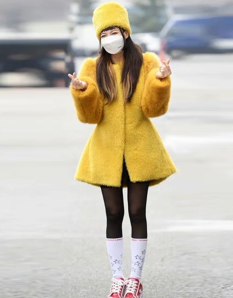 "Wear fur on the upper body and black silk on the lower body"