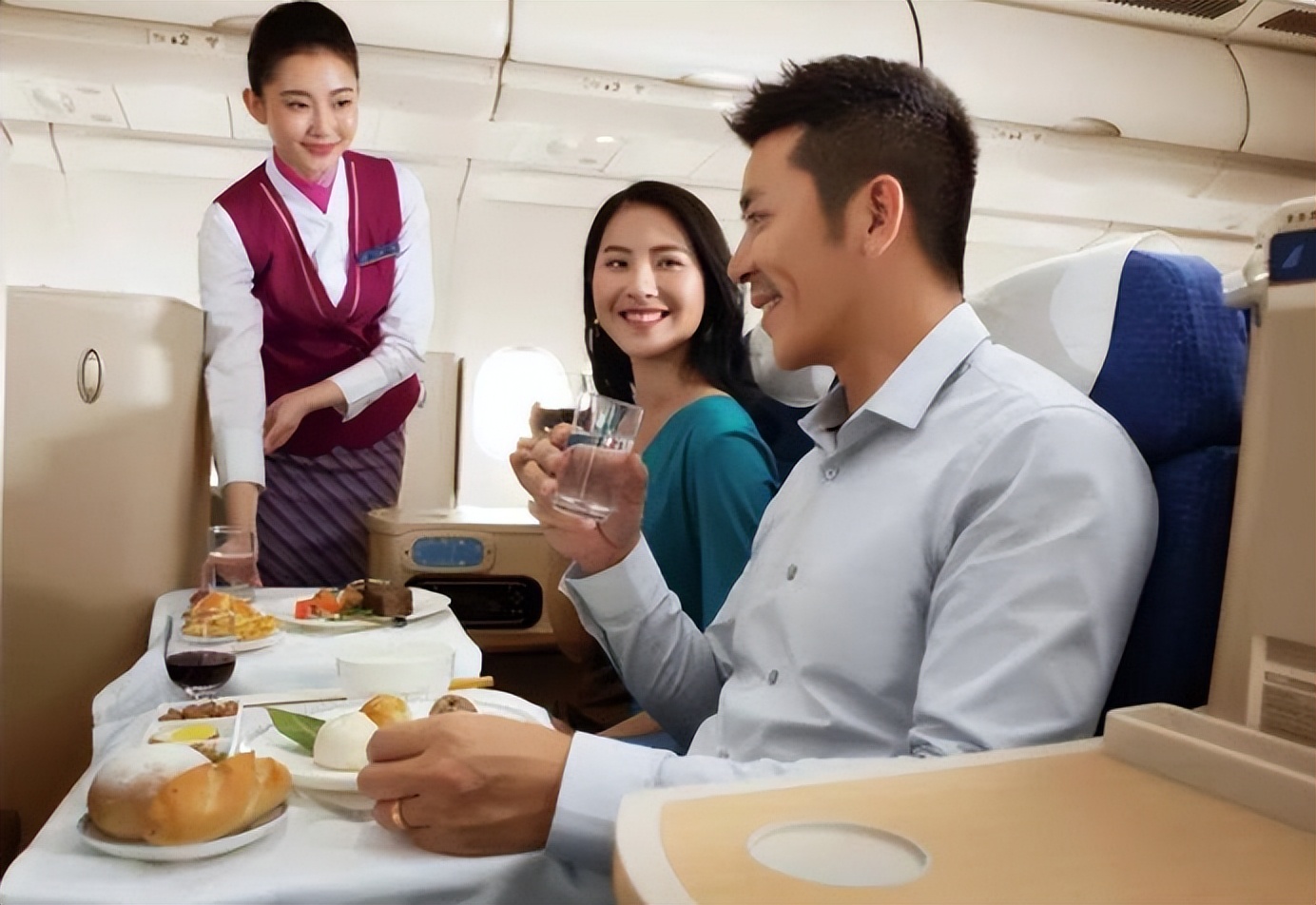 Why do flight attendants keep delivering food to passengers when flying