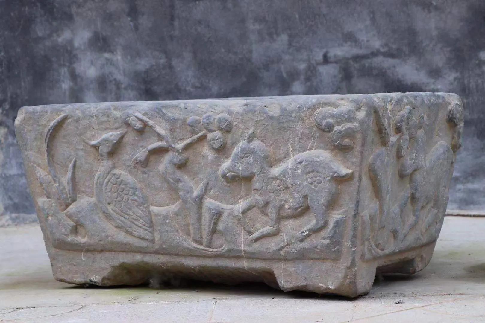 Ximan Qing Dynasty, Fu Lu Shou Ximan Stone Basin - iNEWS