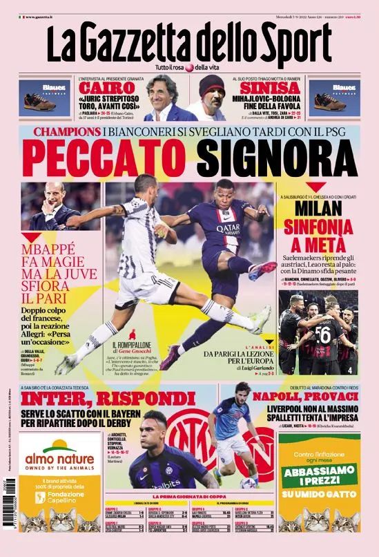 Gazzetta Dello Sport Originale Du 10 Février 1966 - Catanzaro-Juventus 2-1, Milan-Chelsea 2-1