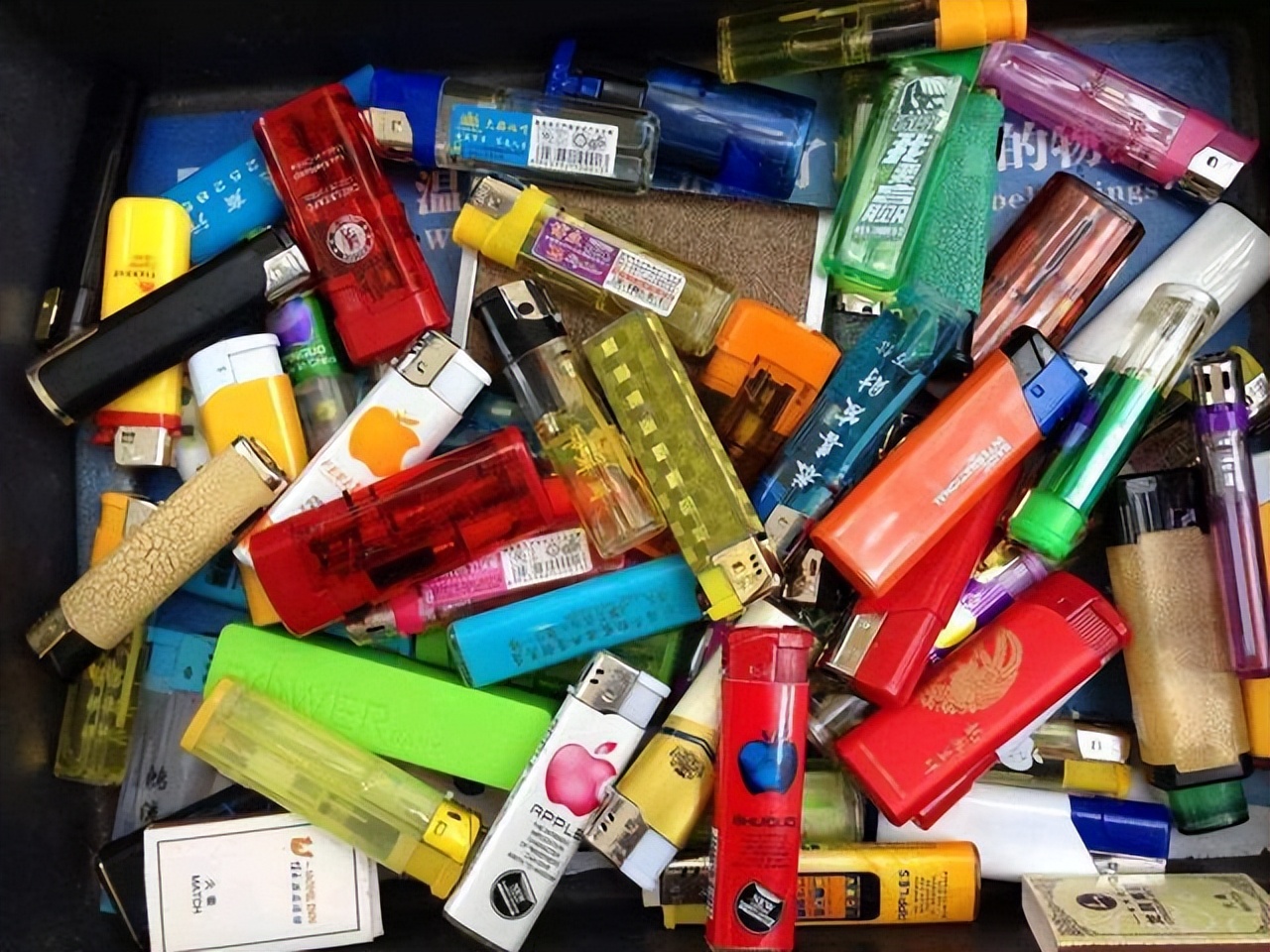 What should I do with the confiscated "precious" lighters by plane