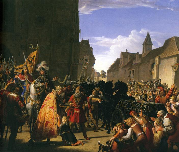 In the 13th century, who won the territory of the Principality of Austria and reshaped the