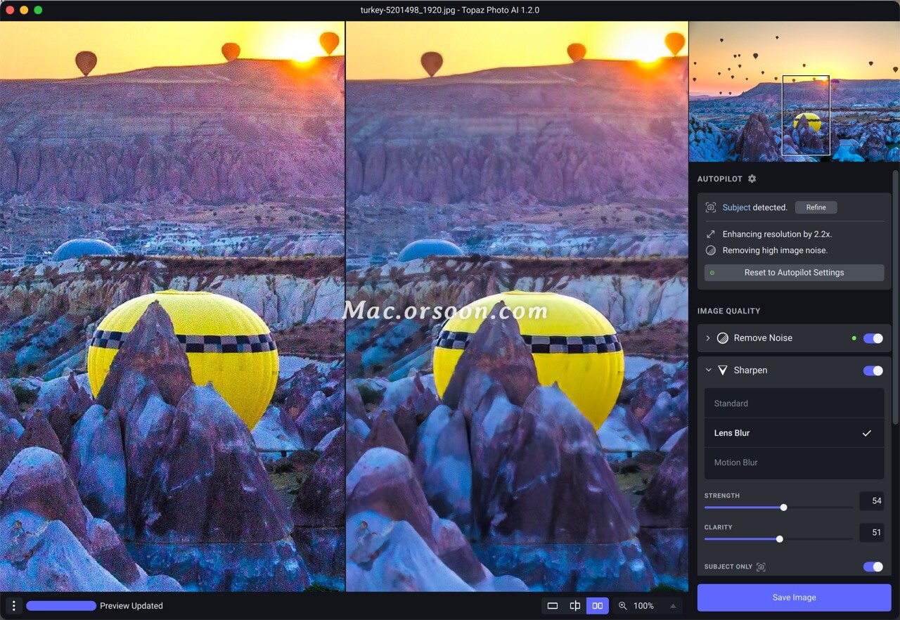 Artificial intelligence image noise reduction software: Topaz Photo AI ...