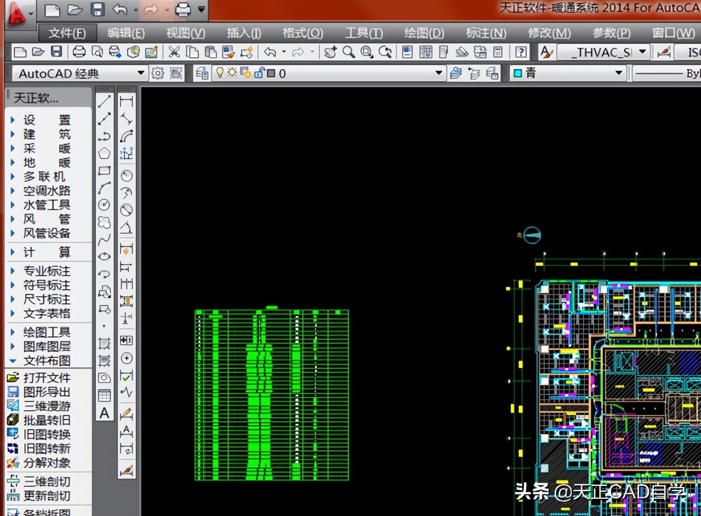 Tianzheng HVAC software quickly counts the number of ventilation ducts