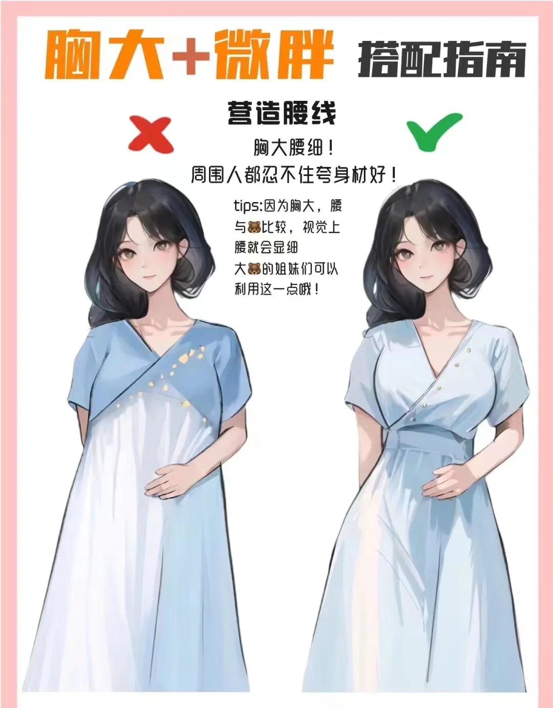 look thinner! Show your figure! Big and slightly fat girls dress like ...