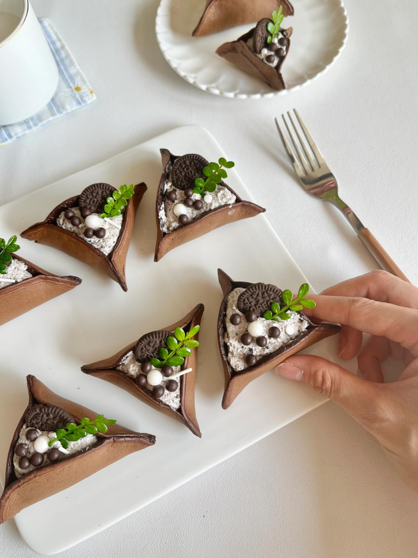 Triangular Muffin Oreo triangle muffins, soft and delicious, easy to make, no matter how ...