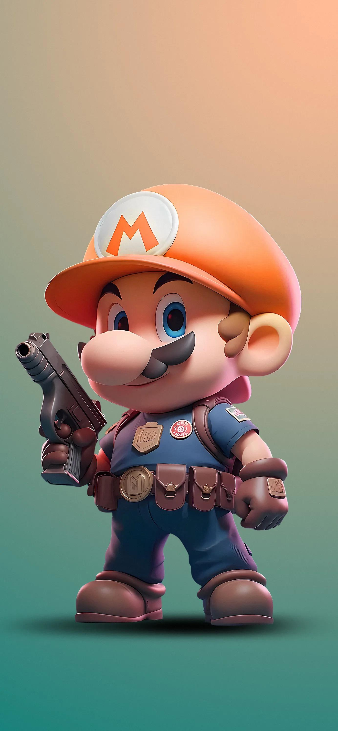 Mario police officer ultra clear full screen set wallpaper share - iMedia