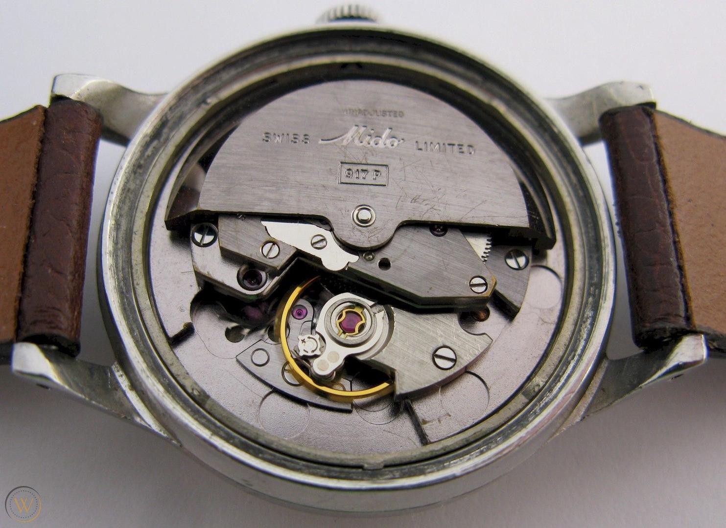 Axe De Balancier Mido 917P - Pièce De Mouvement NOS (New Old Stock), Acier, Pour Montre Mido, Fabriqué En Suisse