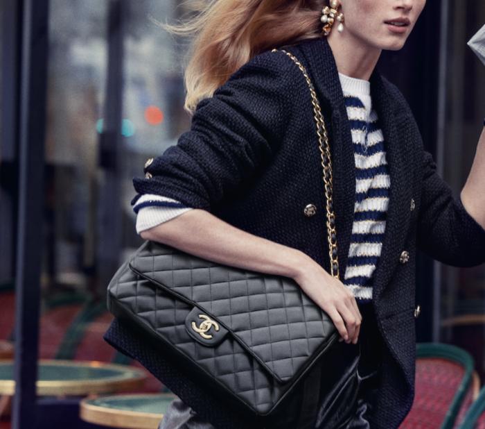 chanel quilted leather tote handbag