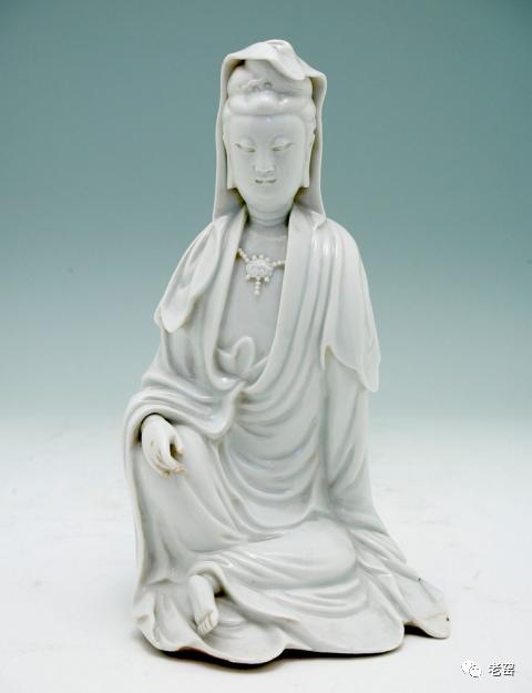 渡海观音。 德化白瓷。 清中期。中国骨董。古美術
