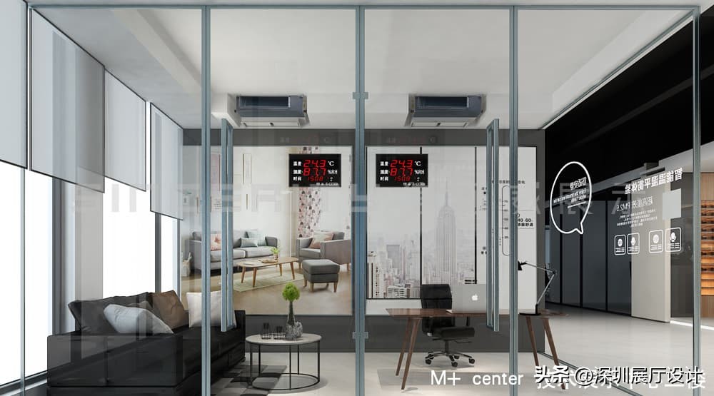Display design of open, closed, dynamic space, virtual space and ...