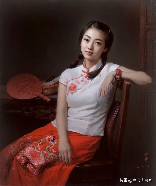 The paintings painted by the contemporary oil painter Jing Jing are as ...