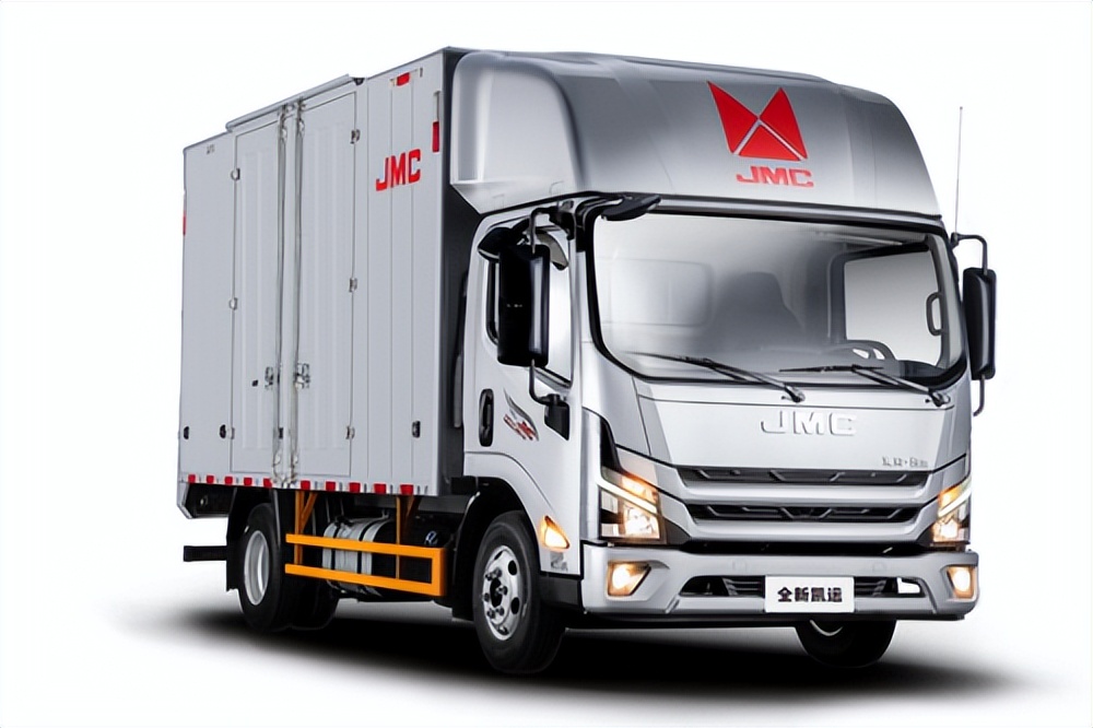 JMC's brand new Kaiyun blue light truck gold lettering signboard - iNEWS