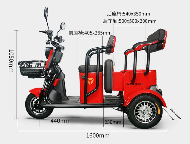 Yadi and Emma launched 2 electric tricycles, no driver's license