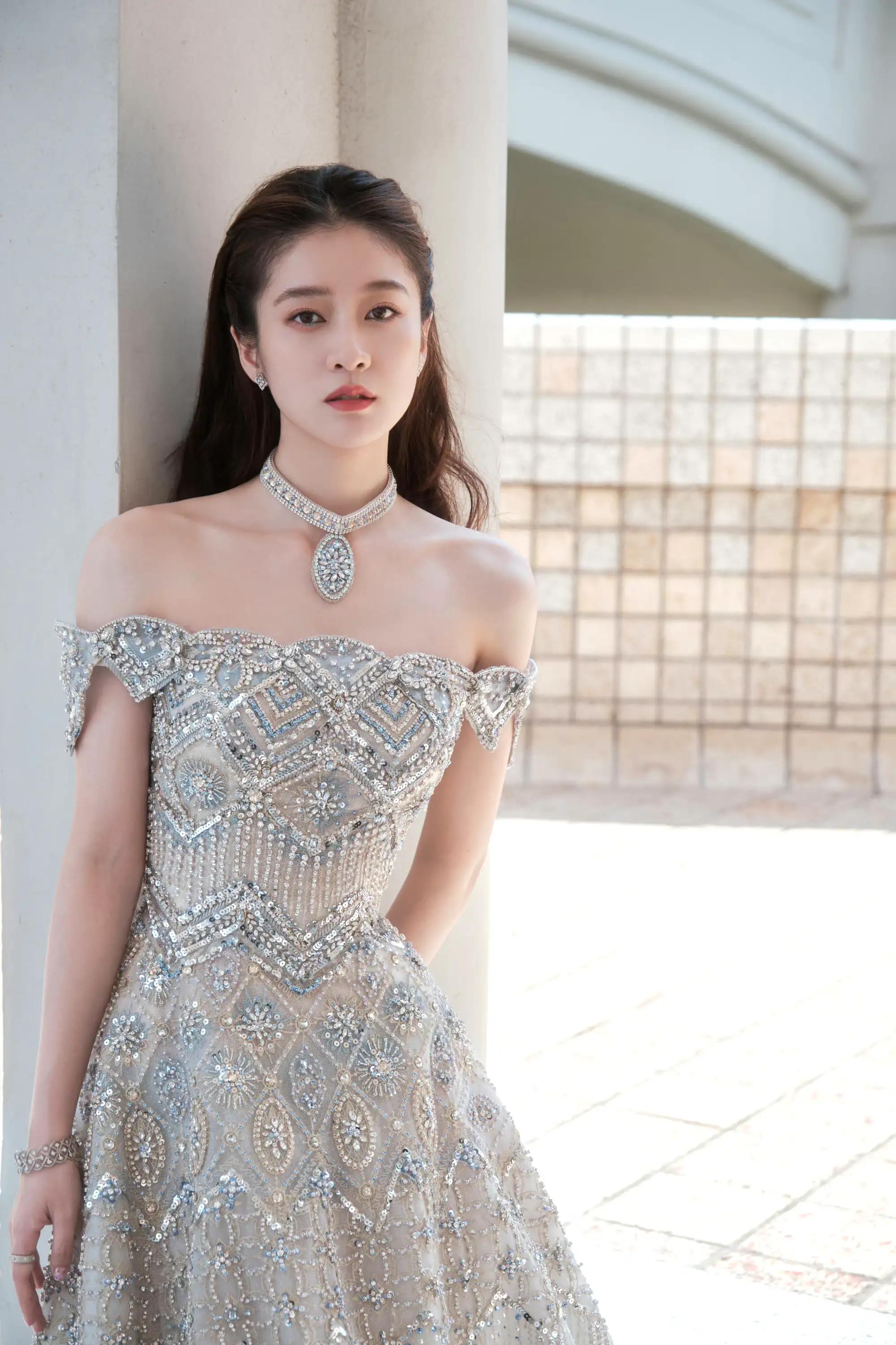 Zhang Xueying Sparkling Diamond Dress Imedia