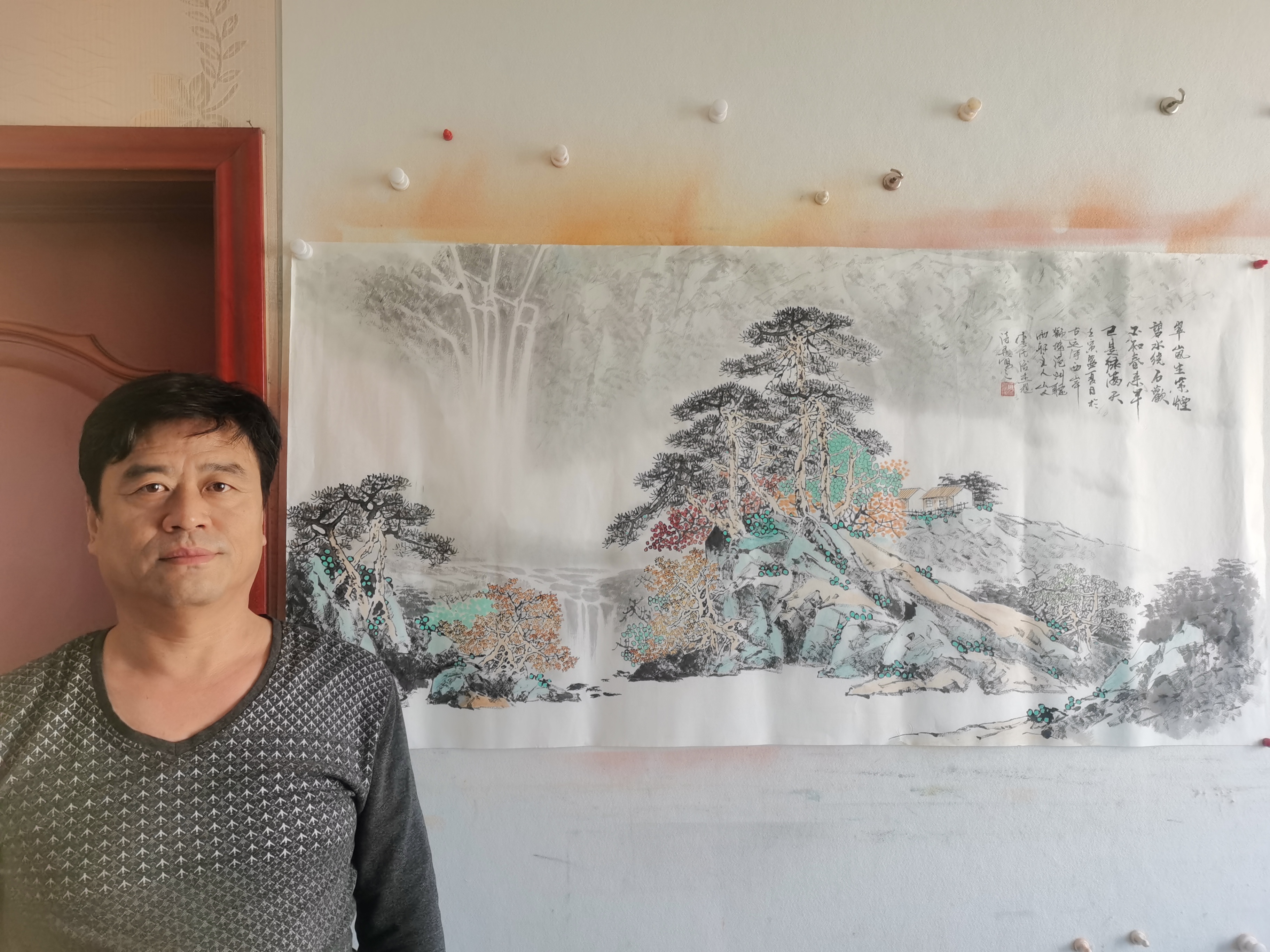 Li Junjie, a famous Chinese painter and calligrapher, expresses ...