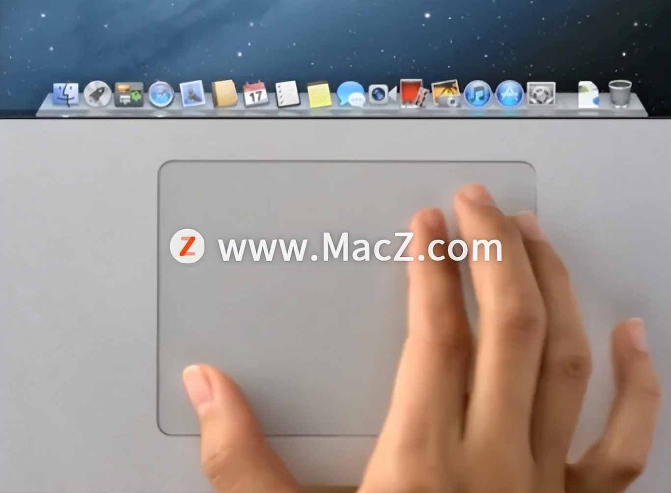 How to use gestures to show the desktop in a Mac computer? iNEWS