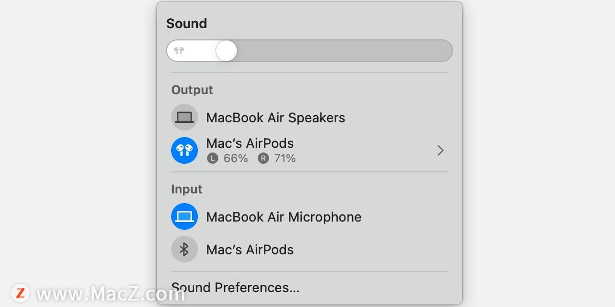 change mac sound output