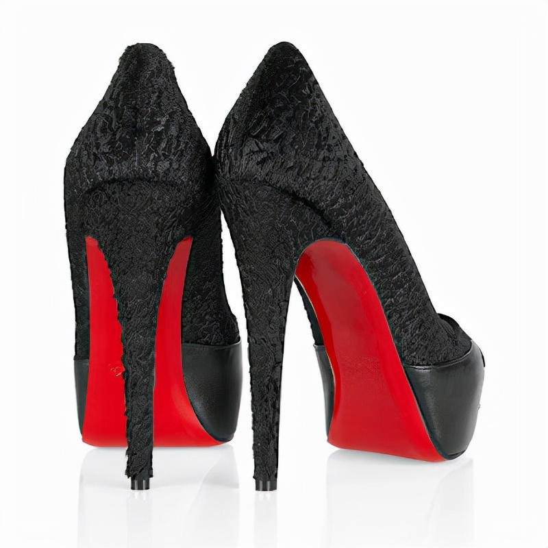 CHRISTIAN LOUBOUTIN MAGGIE 140 black nappa leather and pony hair ...