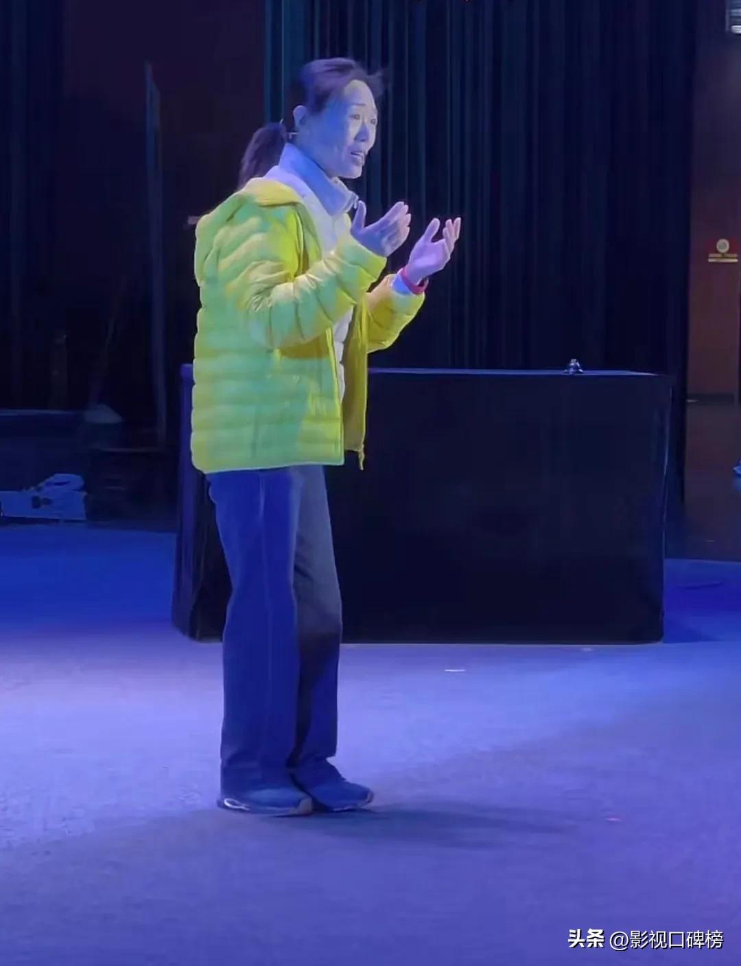 The 60-year-old Wu Qiong was rehearsing alone on the stage, her skin ...