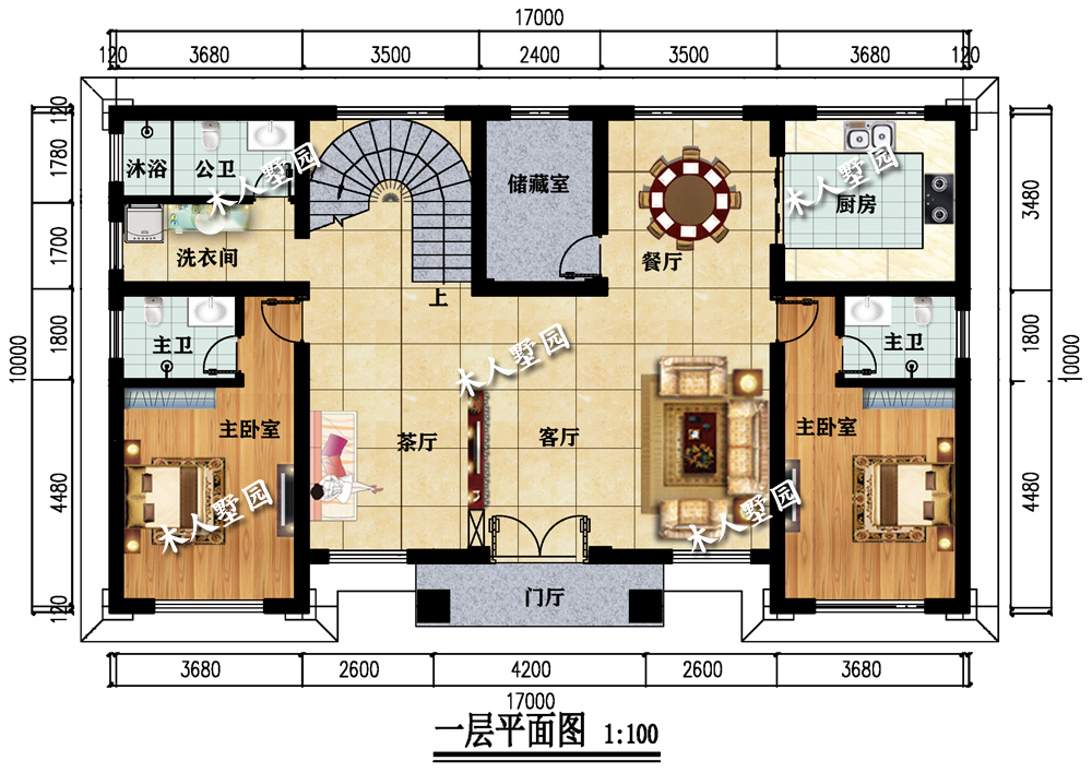 17 meters wide homestead to build a house, 80% of people will choose ...
