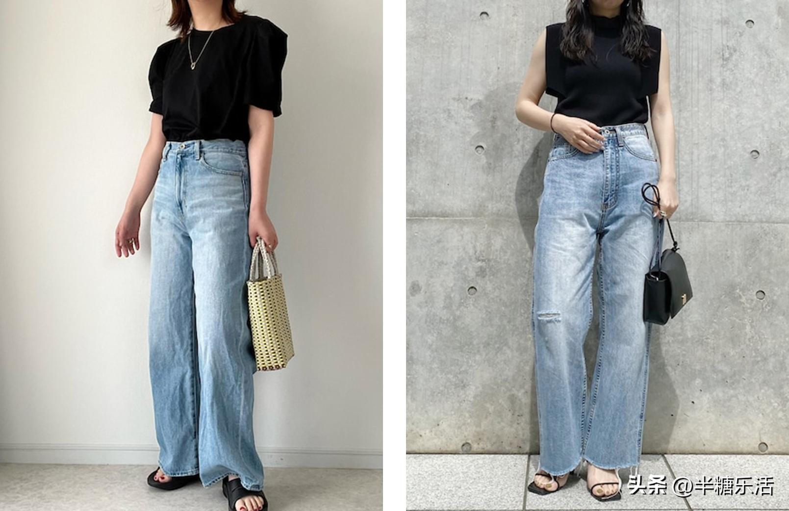 The perfect match of black top + blue denim, fashionable and unruly iNEWS