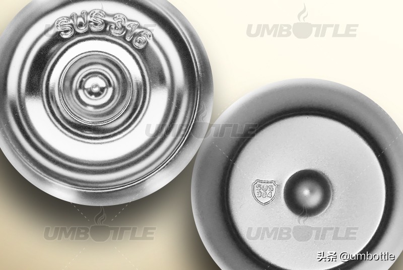 What does the symbol at the bottom of the stainless steel water bottle