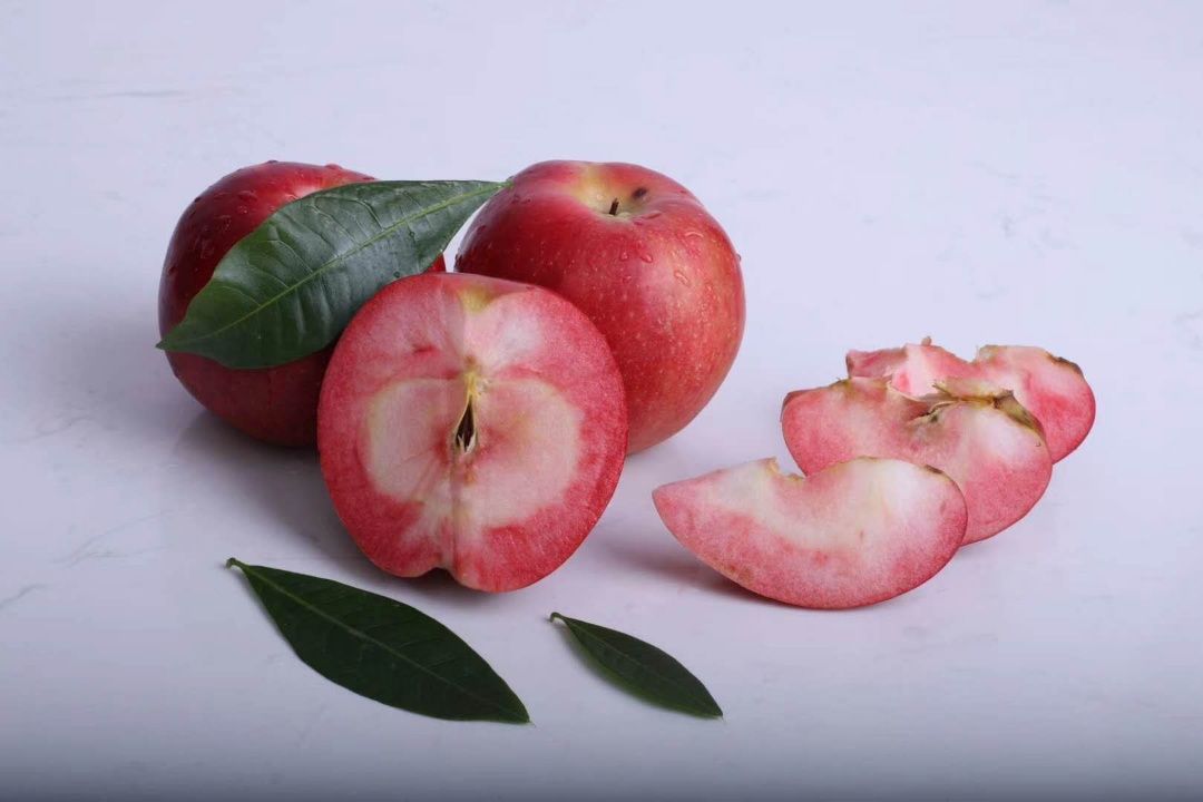 No exercise required!Highfiber redfleshed apples that can be thinned