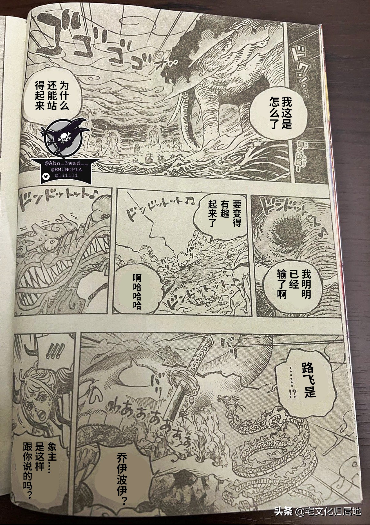 One Piece Chapter 1044 "Individual Sinicization" Luffy Awakens the